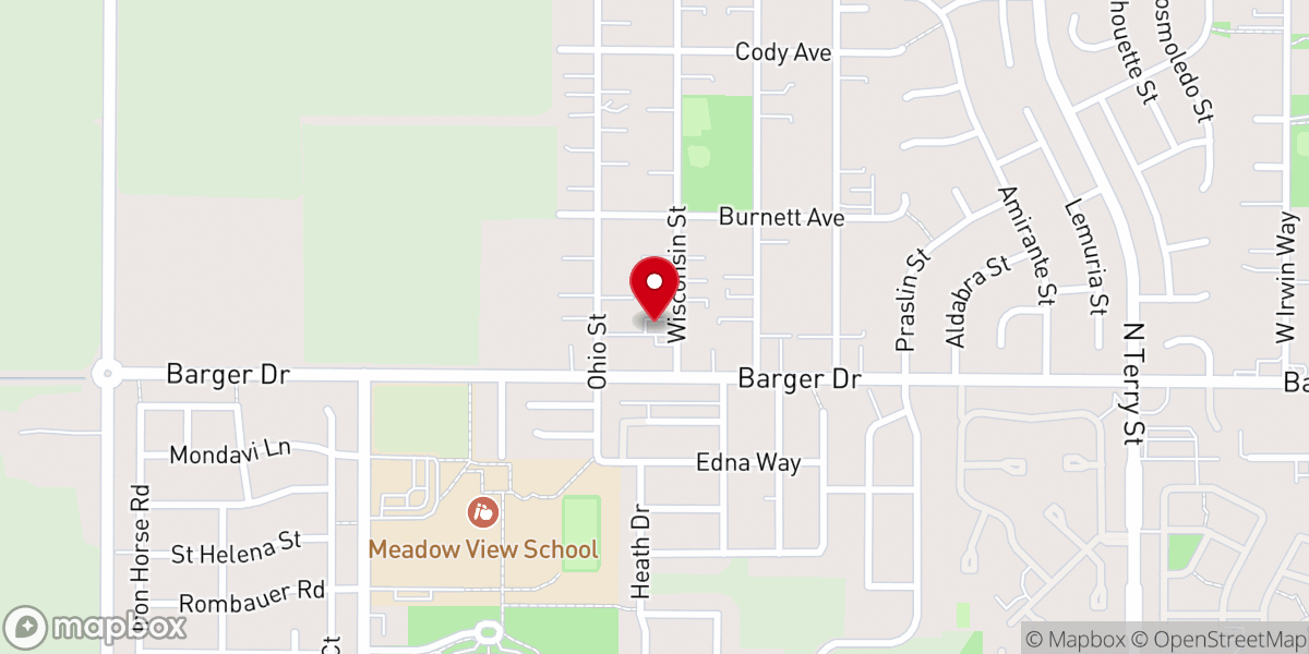 Map showing location of New Hope Missionary Baptist Church