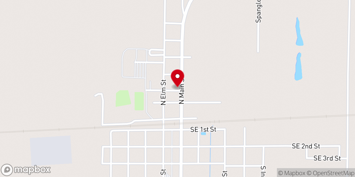 Map showing location of Sacred Heart Catholic Church