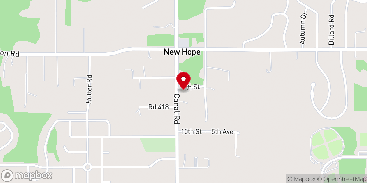 Map showing location of MT Calvary Missionary Baptist Church