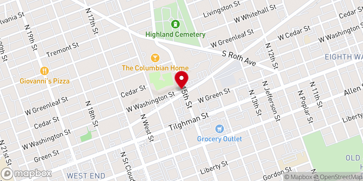 Map showing location of Iglesia Pentecostal La Roca Pa