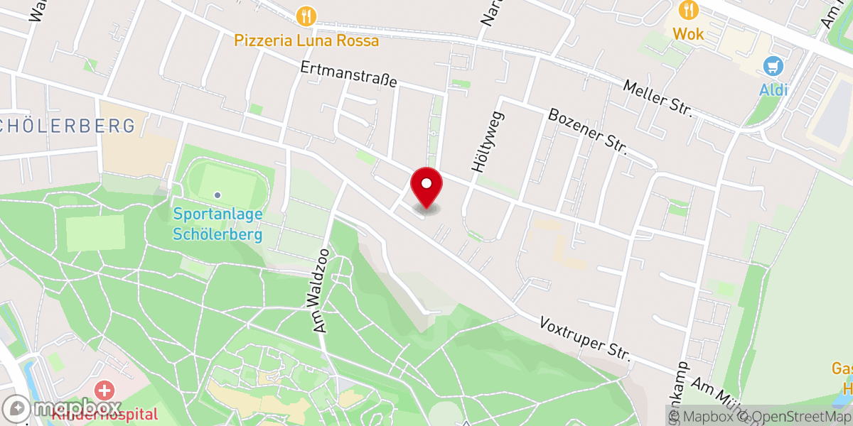 Map showing location of Ev. luth. Südstadtkirchengemeinde Osnabrück - Pfarramt II