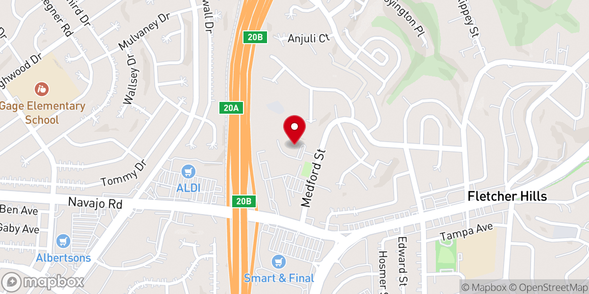 Map showing location of Saint Ephrem Mission