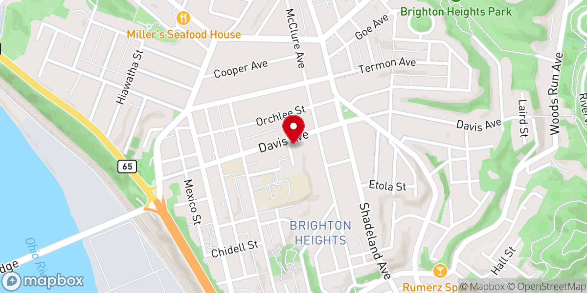 Map showing location of Emmanuel Christian Church