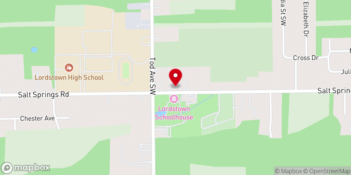 Map showing location of New Covenant Baptist Church