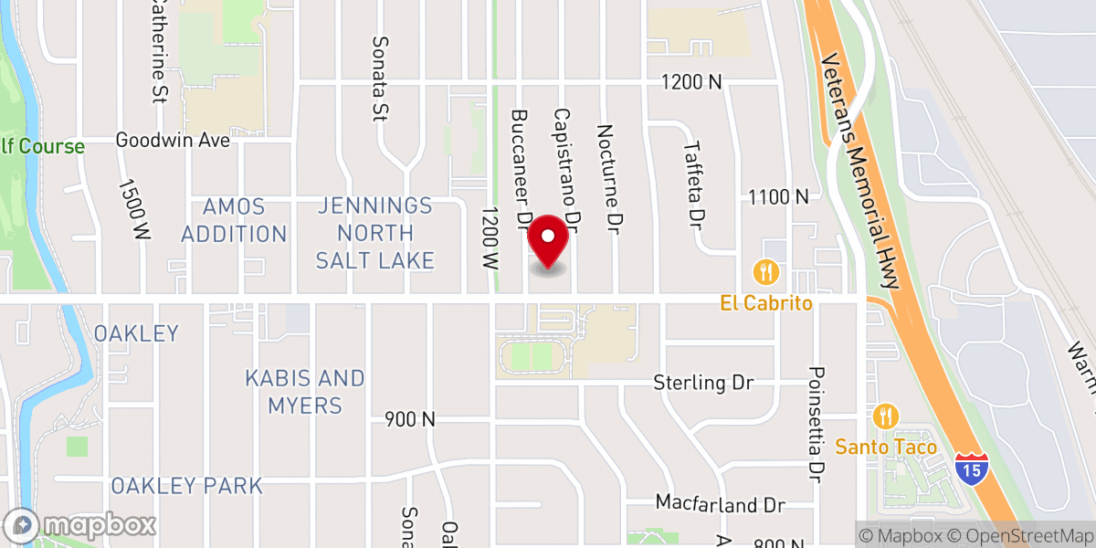 Map showing location of Unity Baptist Church