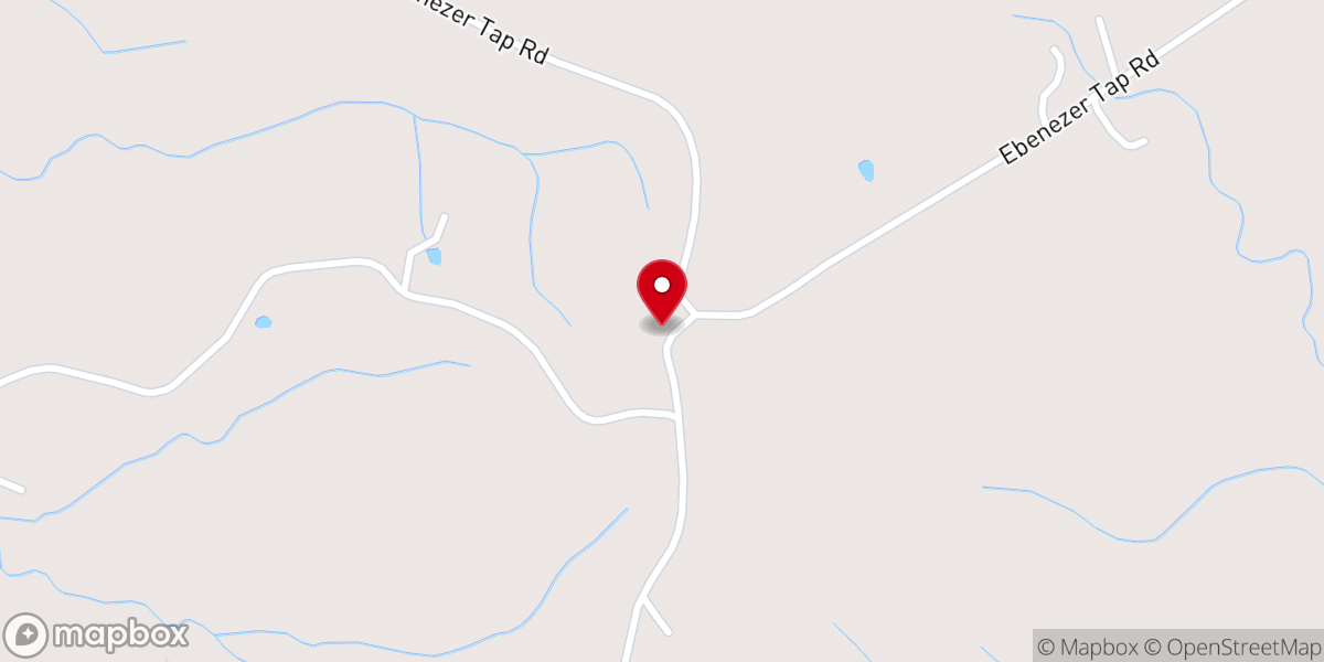 Map showing location of Ebenezer Baptist Church