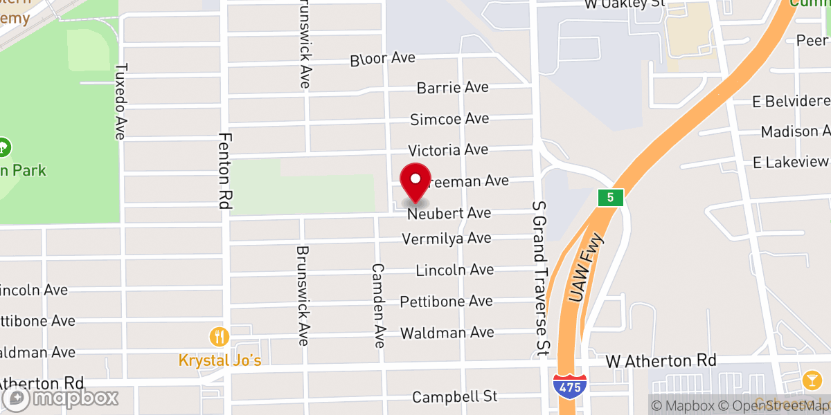 Map showing location of Lincoln Park Community Church