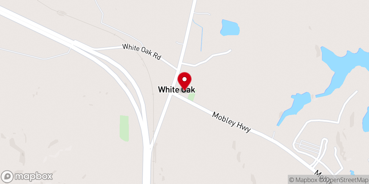 Map showing location of White Oak ARP Church