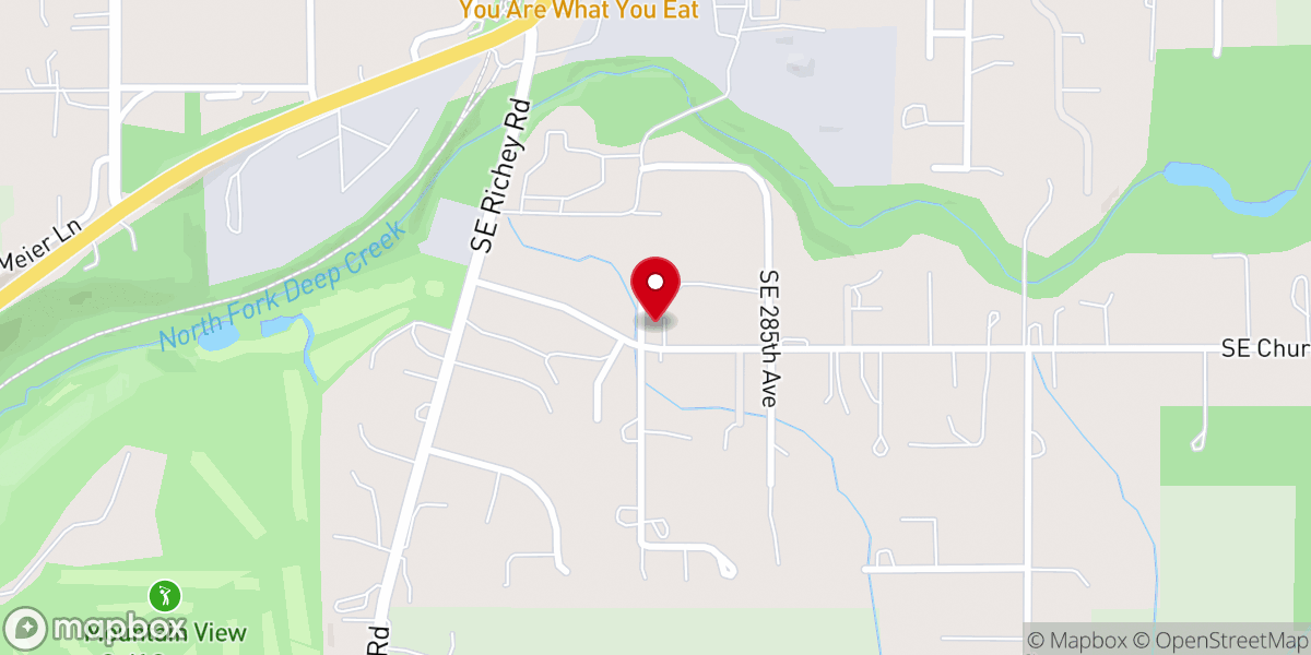 Map showing location of Eastmont Bible Church