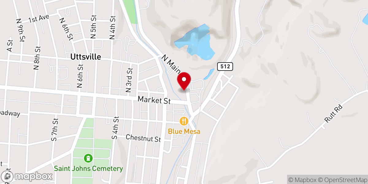 Map showing location of Hope Ministries of PA