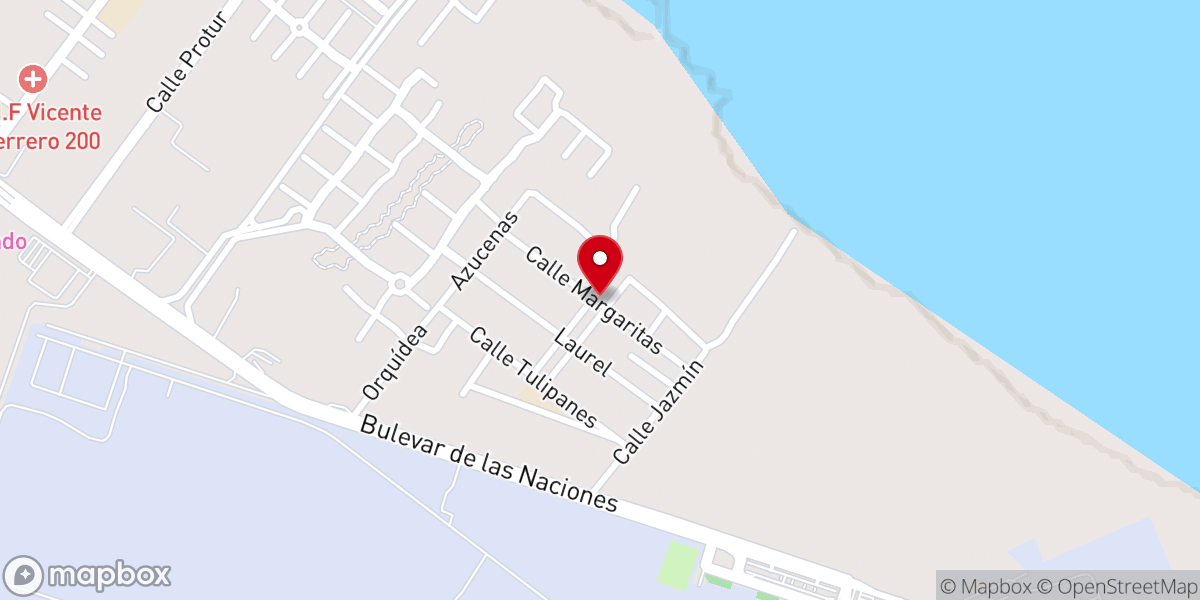 Map showing location of Templo Evangelico Pentecostés Bethesda MIEPI