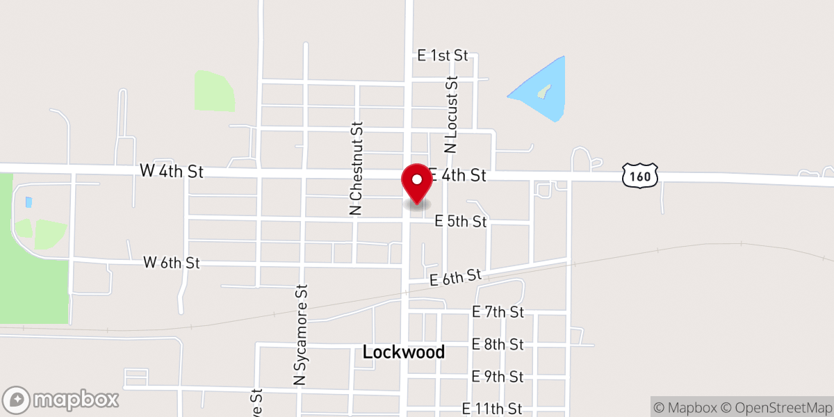 Map showing location of Lockwood United Methodist Church