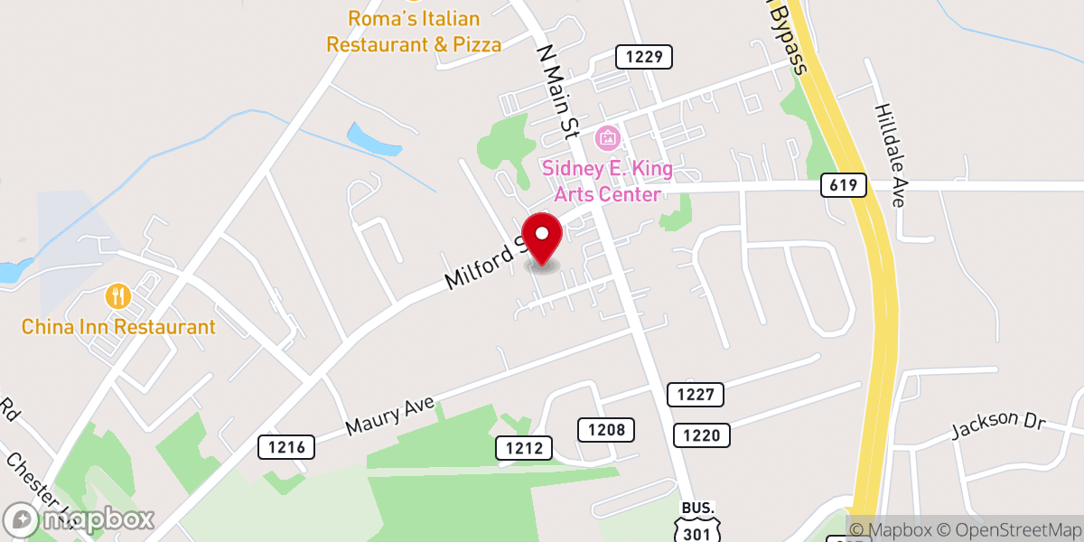 Map showing location of Mount Calvary Church