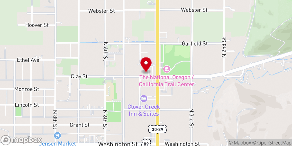 Map showing location of Old Tithing Office Historical Landmark