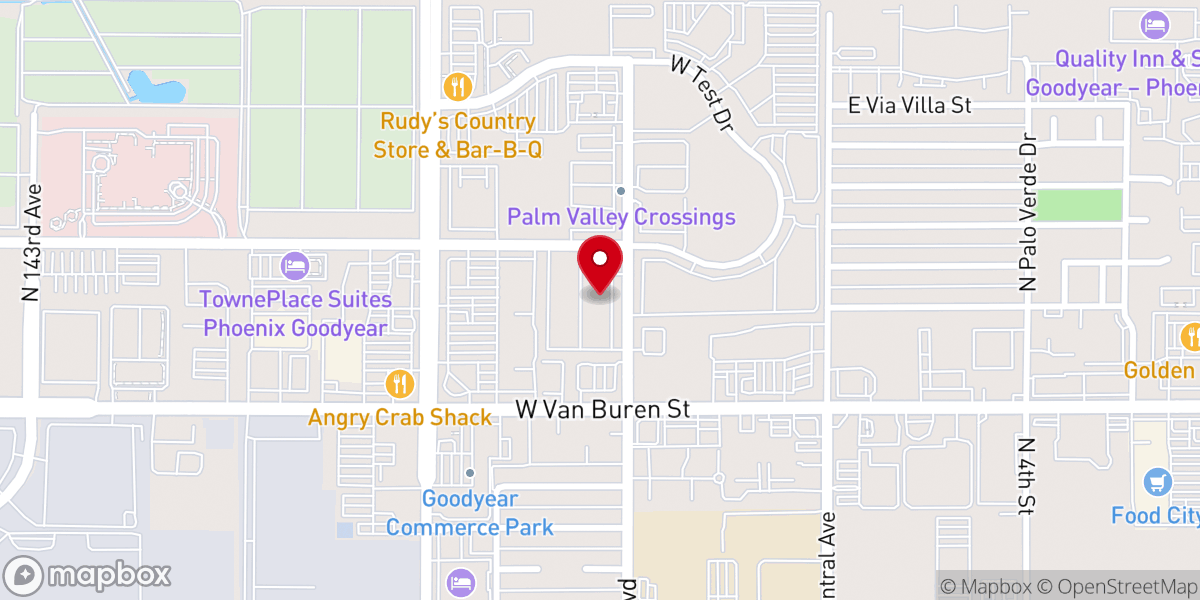 Map showing location of The River Church AZ