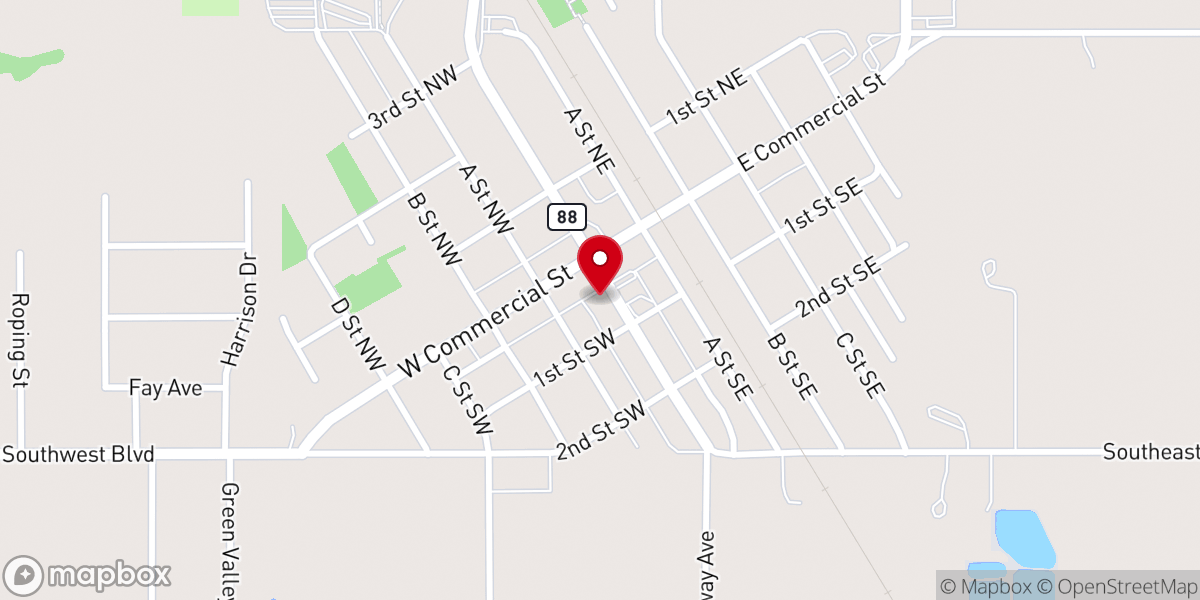 Map showing location of Calvary Inola Ministry Center