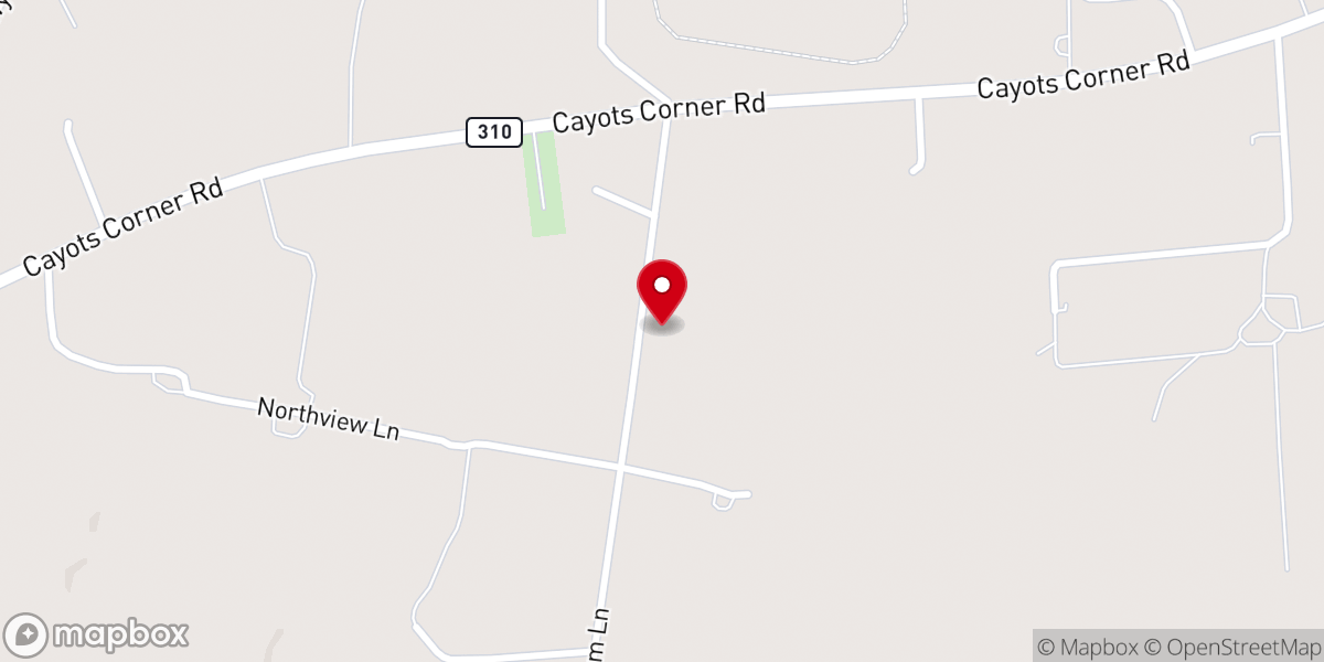 Map showing location of Ebenezer AME Church