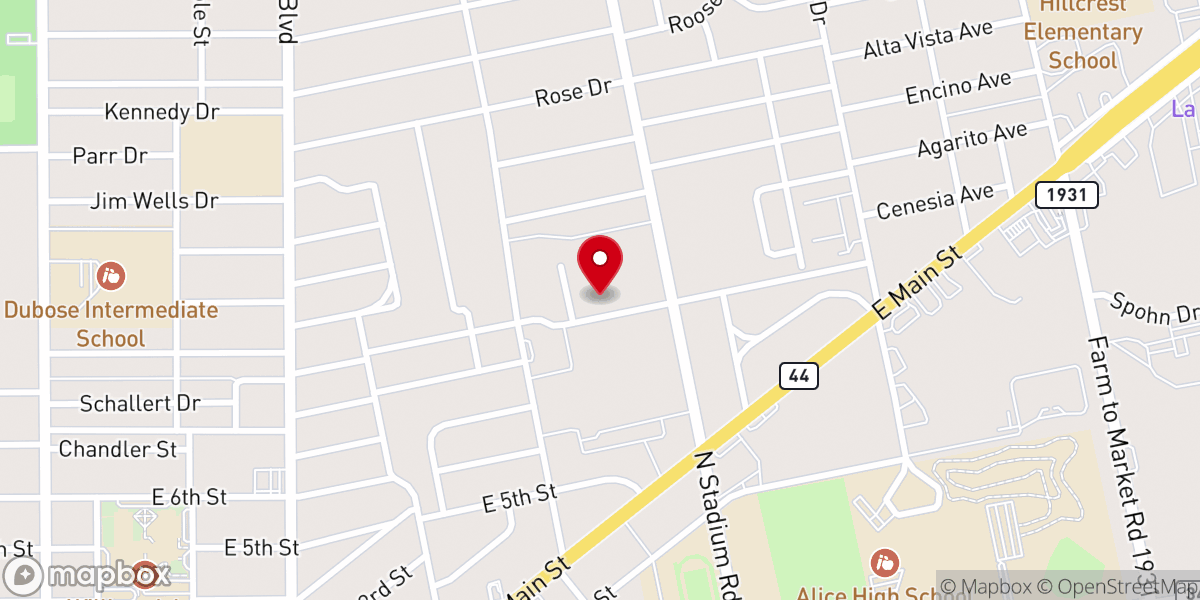 Map showing location of First Christian Church