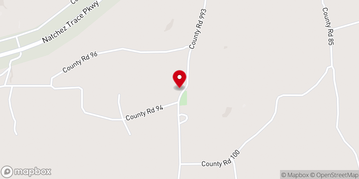 Map showing location of Forrest Grove Missionary Baptist Church