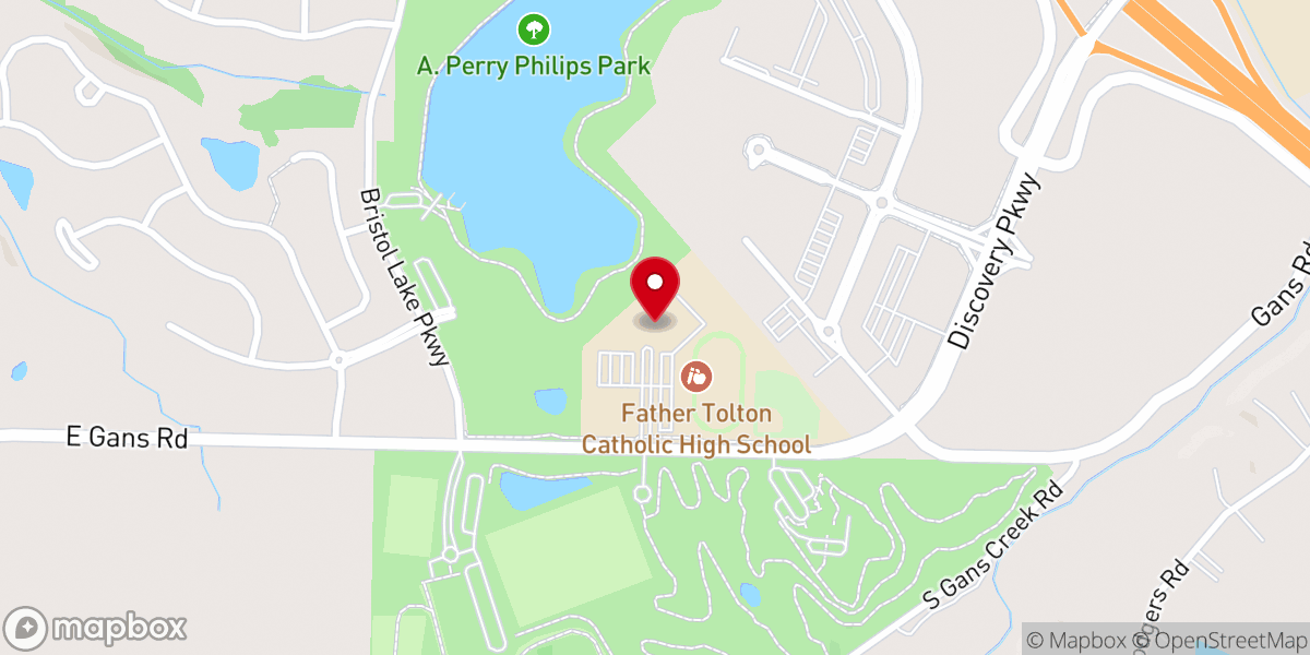 Map showing location of Fr. Tolton Catholic High School