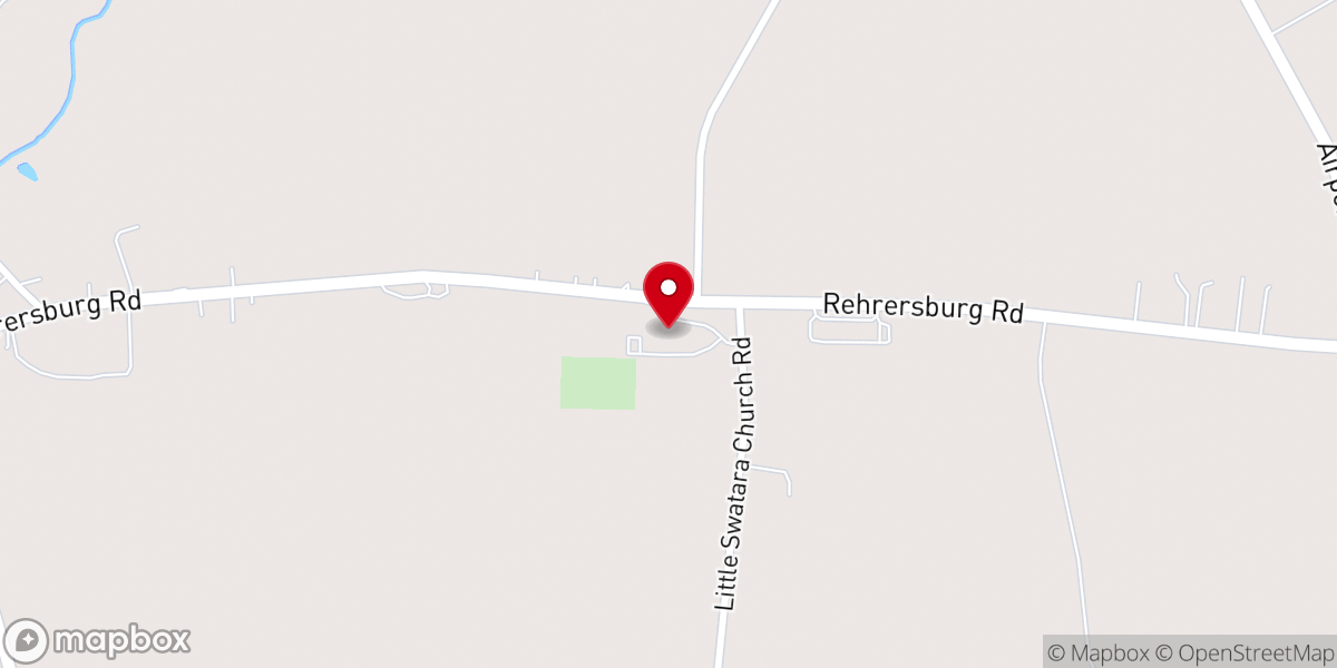 Map showing location of Little Swatara Church of the Brethren
