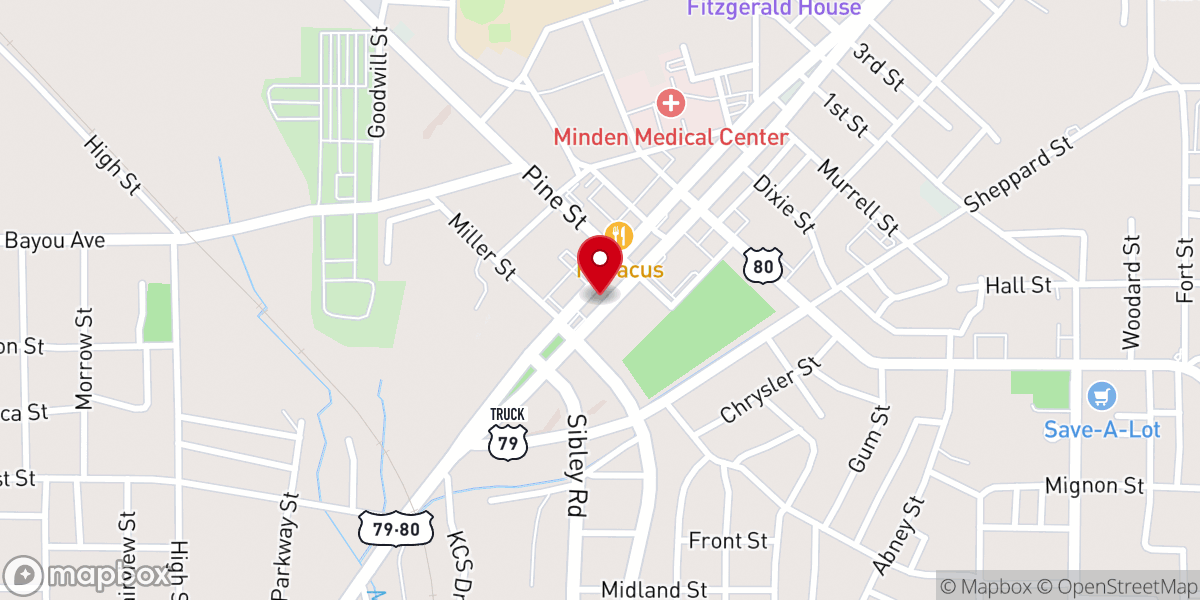 Map showing location of Webster Parish District Judge