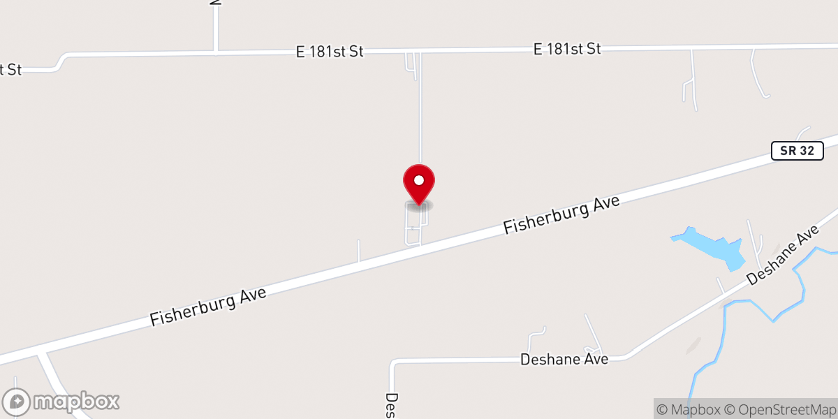 Map showing location of Bethel Missionary Baptist Church