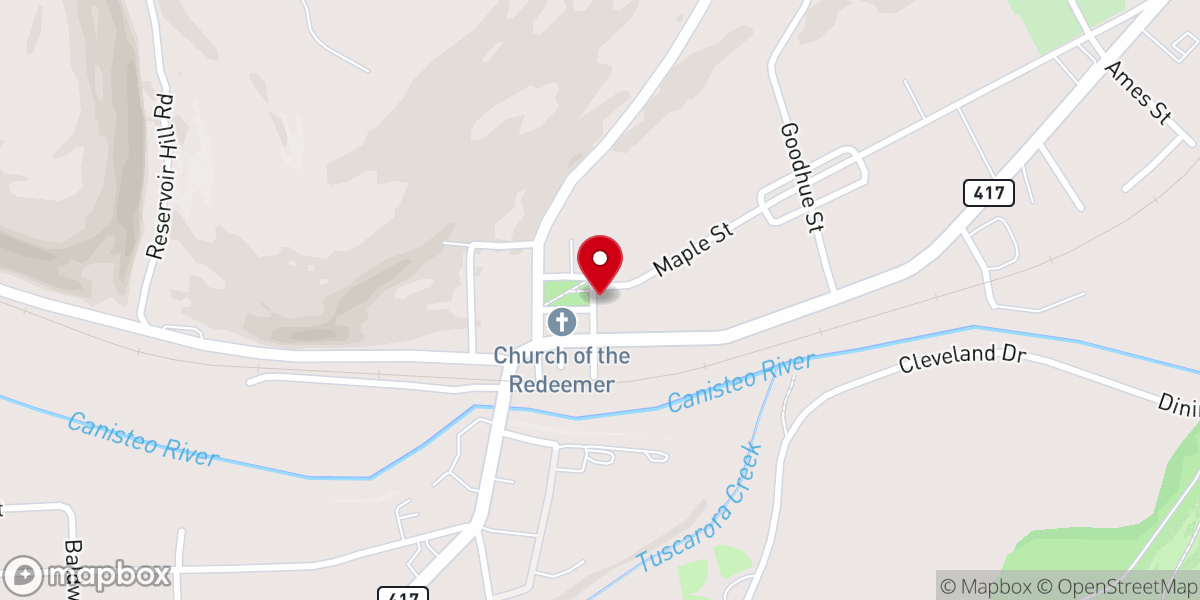 Map showing location of Addison Presbyterian Church