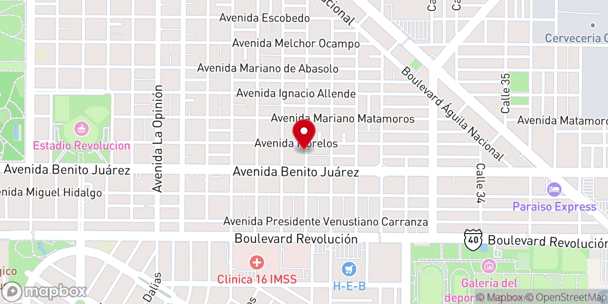 Map showing location of Atmósfera Iglesia Campus Torreón