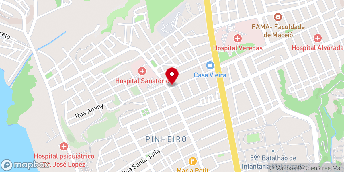 Map showing location of Família Batista ictus