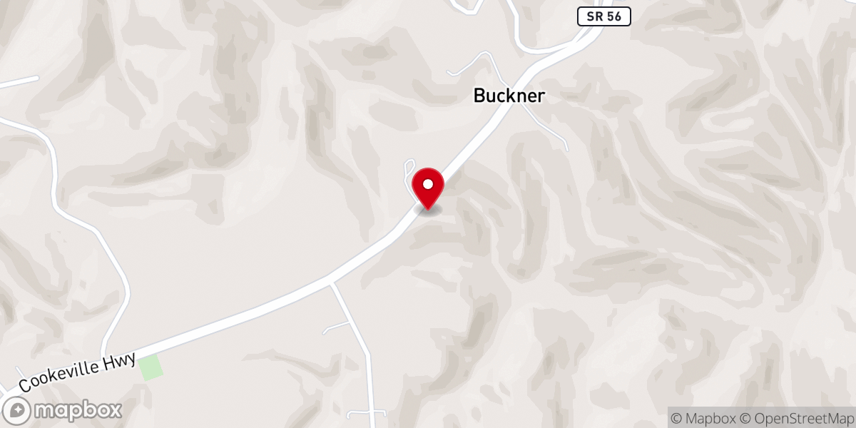 Map showing location of Buckner's Chapel