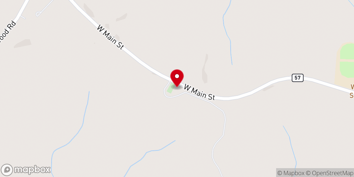 Map showing location of Mount Zion Church