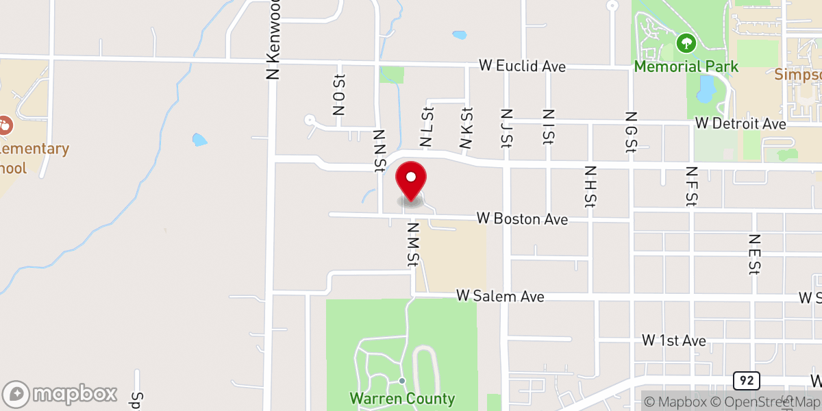 Map showing location of Redeemer Lutheran Church