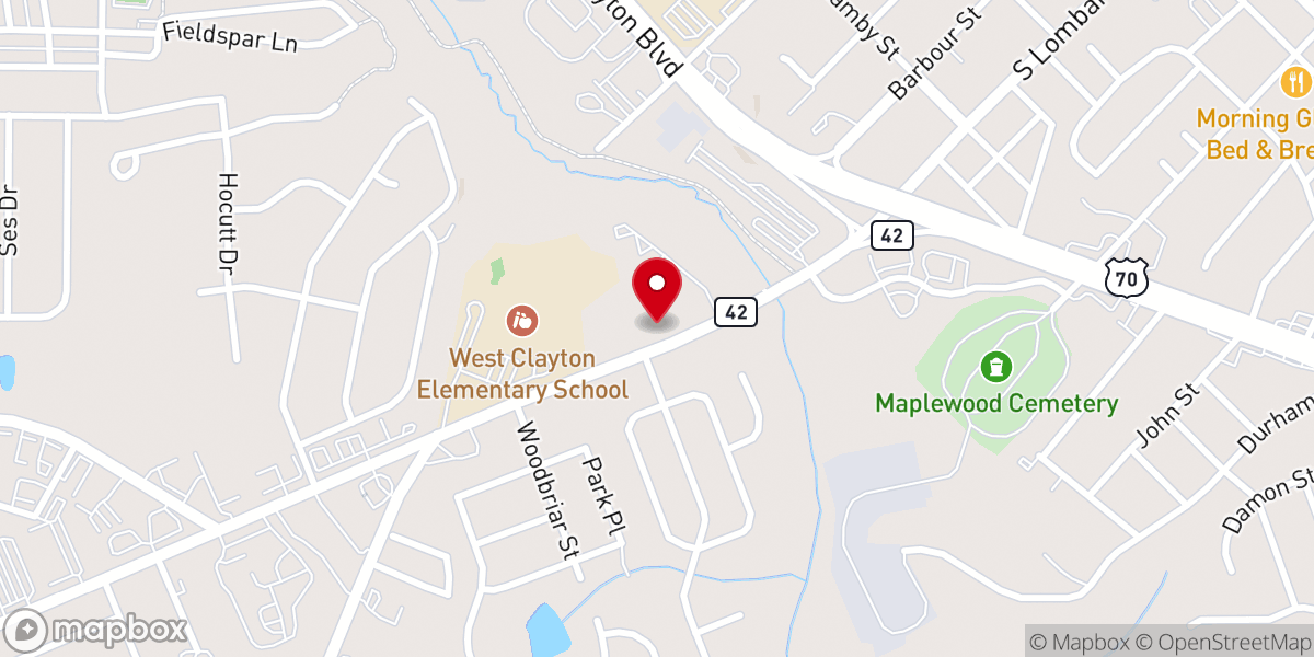 Map showing location of Koinonia Reformed Baptist Church