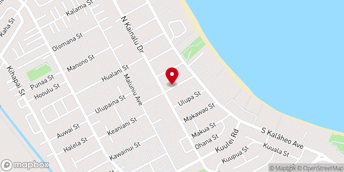 Map showing location of Kailua Seventh-day Adventist Church