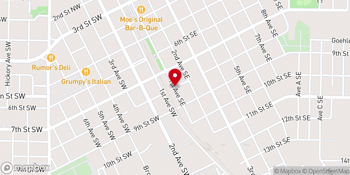 Map showing location of Open Door Christian Fellowship Church