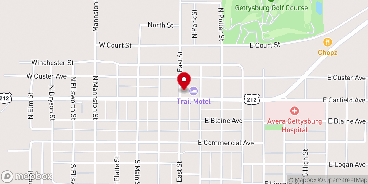 Map showing location of Sacred Heart Catholic Church