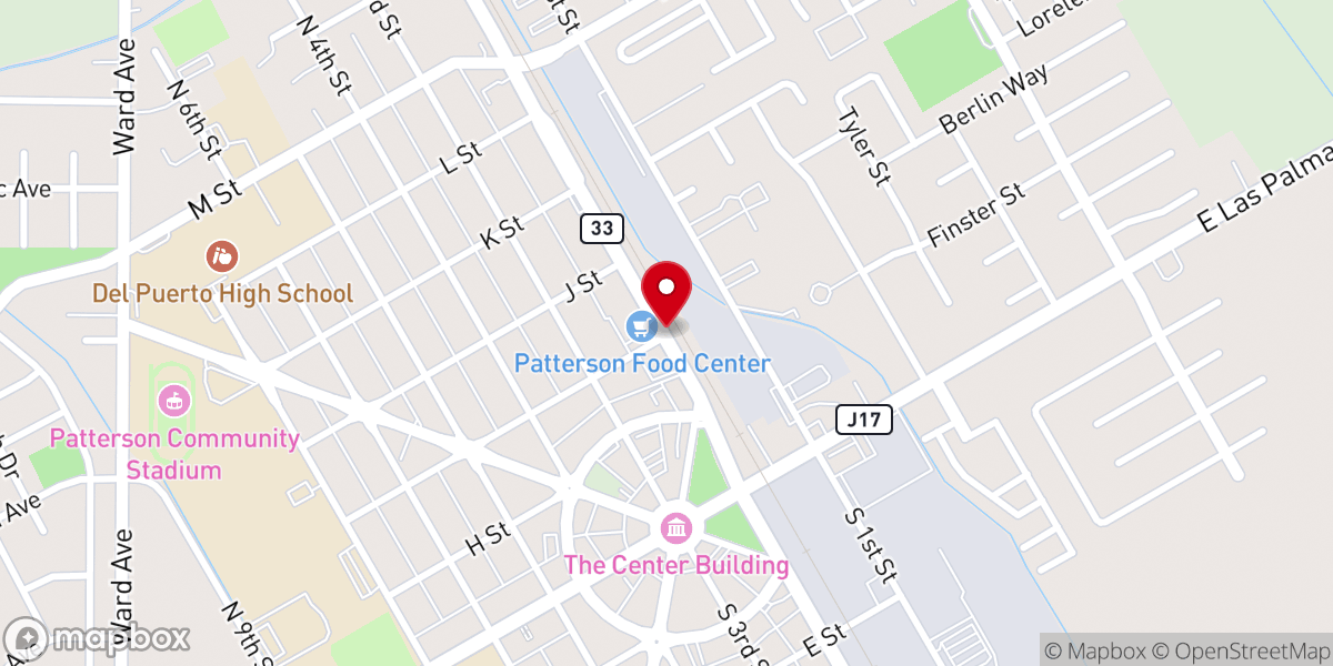 Map showing location of Patterson Christian Fellowship