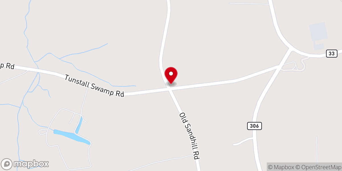 Map showing location of Bethel Missionary Baptist Church