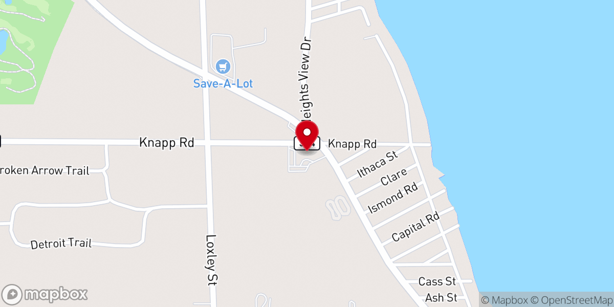 Map showing location of Houghton Lake Global Methodist Church