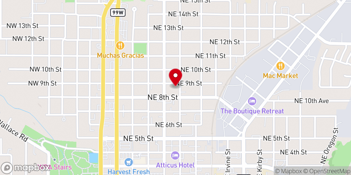 Map showing location of Sunrise Church