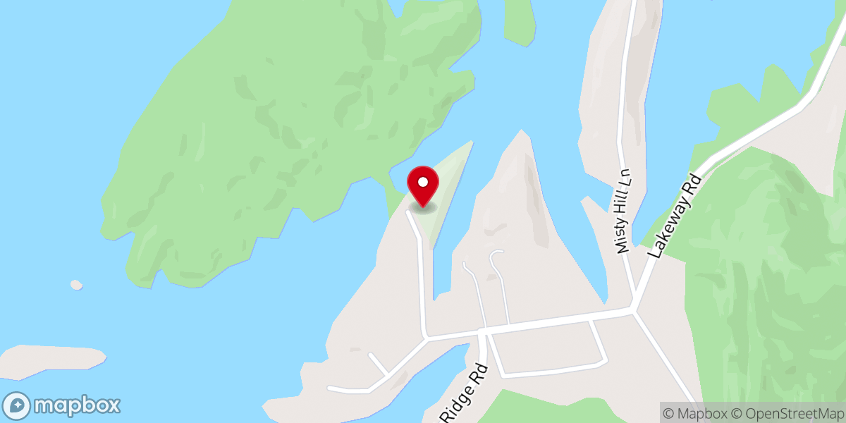 Map showing location of Kidwell's Ridge Baptist Church
