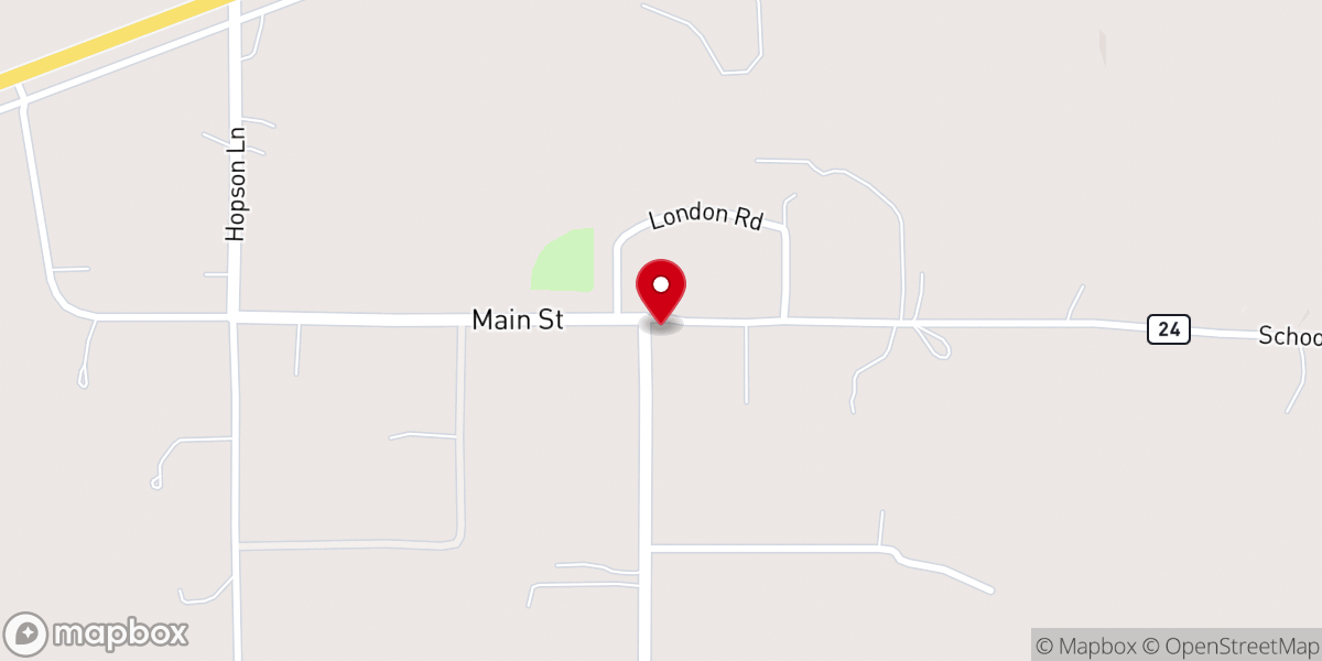 Map showing location of Eagletown Missionary Baptist Church