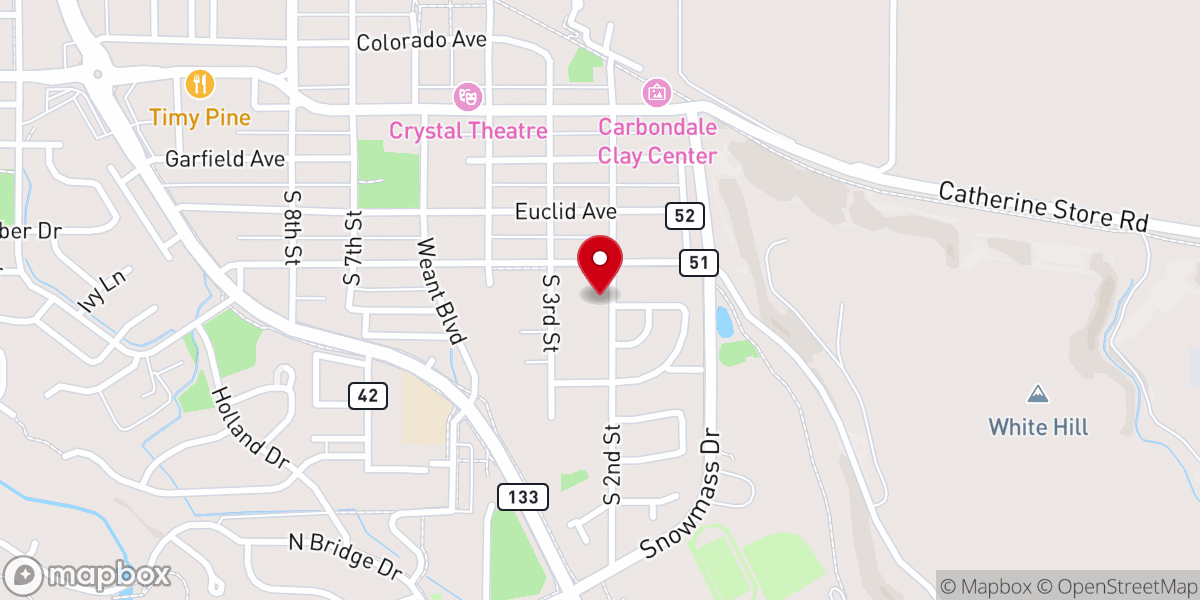 Map showing location of Carbondale Community United