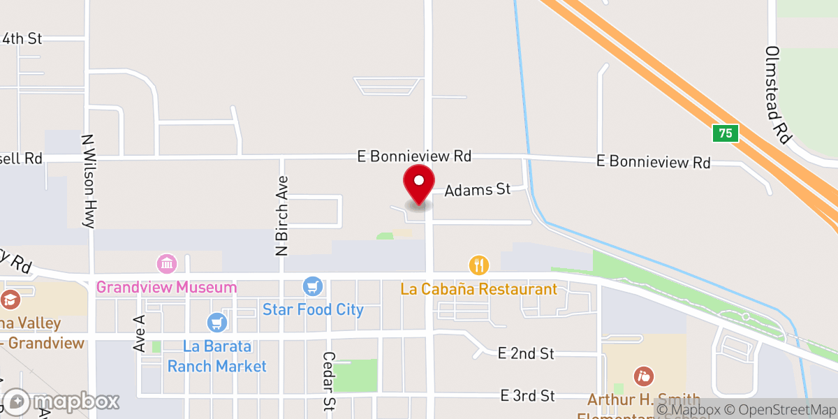 Map showing location of Grandview Seventh-Day Adventist Church