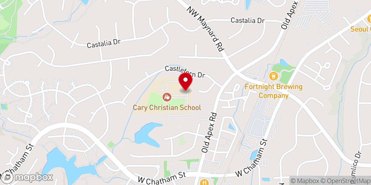 Map showing location of Redeemer Church NC