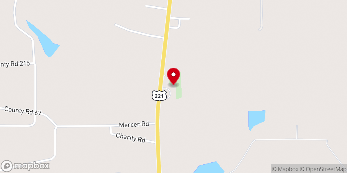 Map showing location of Sweetwater United Methodist Church