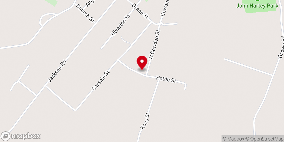 Map showing location of Mount Moriah Church
