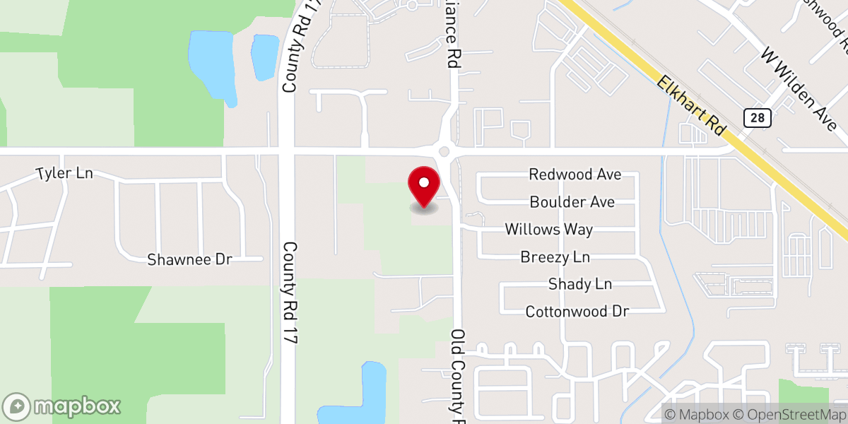 Map showing location of Gospel Community Church