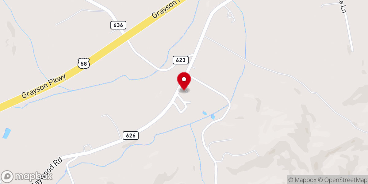 Map showing location of Baywood Wesleyan Church